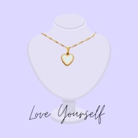 a necklace with the words love yourself on it